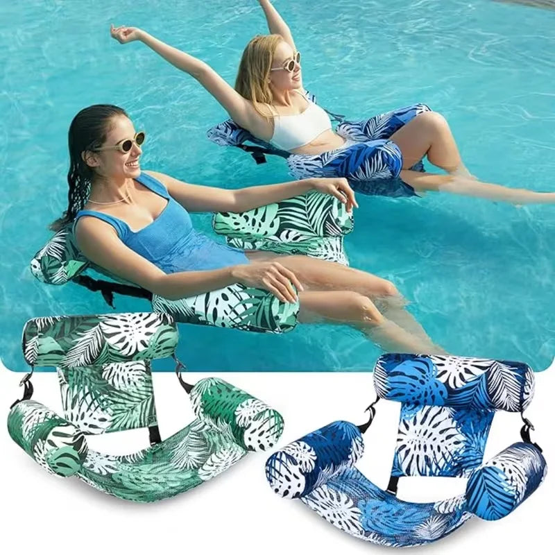 Poltrona gonfiabile da piscina pieghevole per adulti e bambini – verde