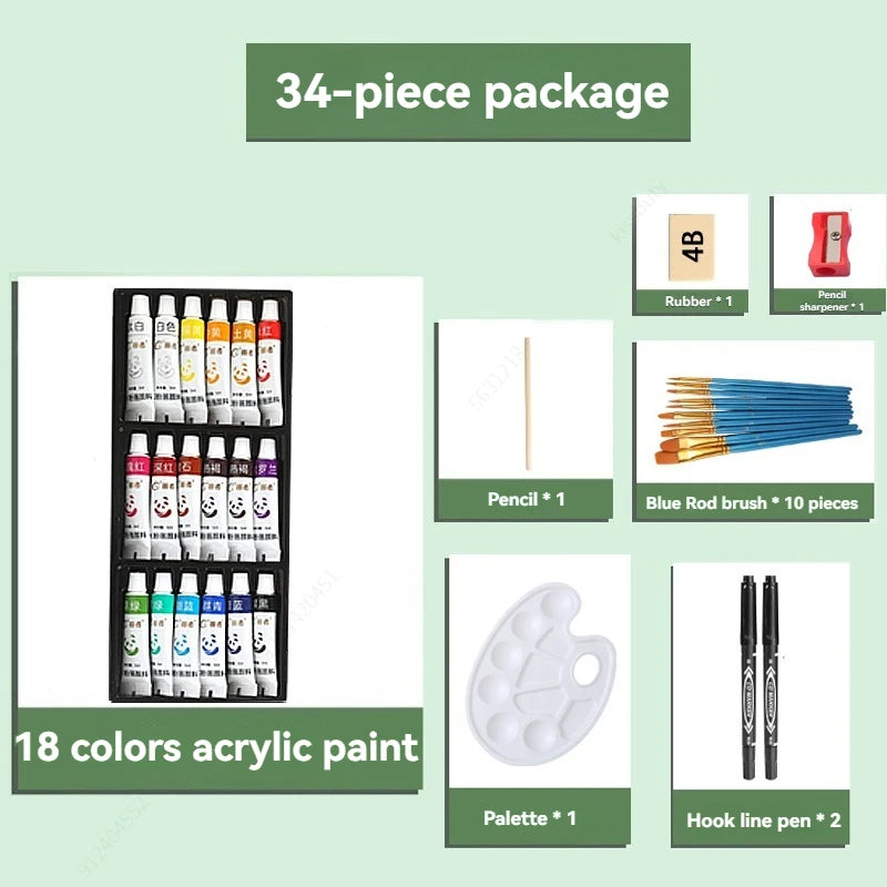 Acrylic Paint Set of 5ml Bottles,Non Toxic Acrylic Paint No Fading ,for beginner Kids Adults Artists Painting