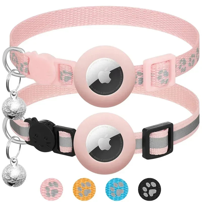 Collare per Gatti con Porta Airtag, Riflettente, Con Campanellino, Regolabile…