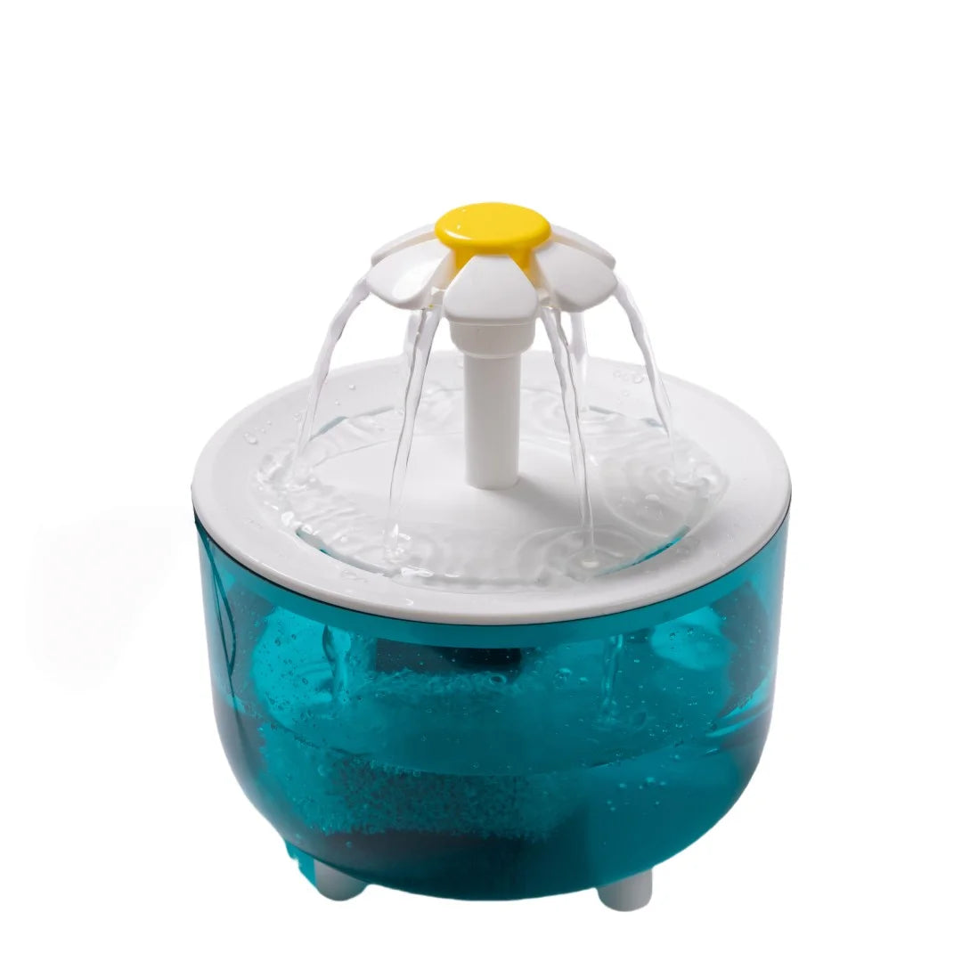 Fontana d'acqua per gatti e cani piccoli 1,2 L, USB, silenziosa con filtro