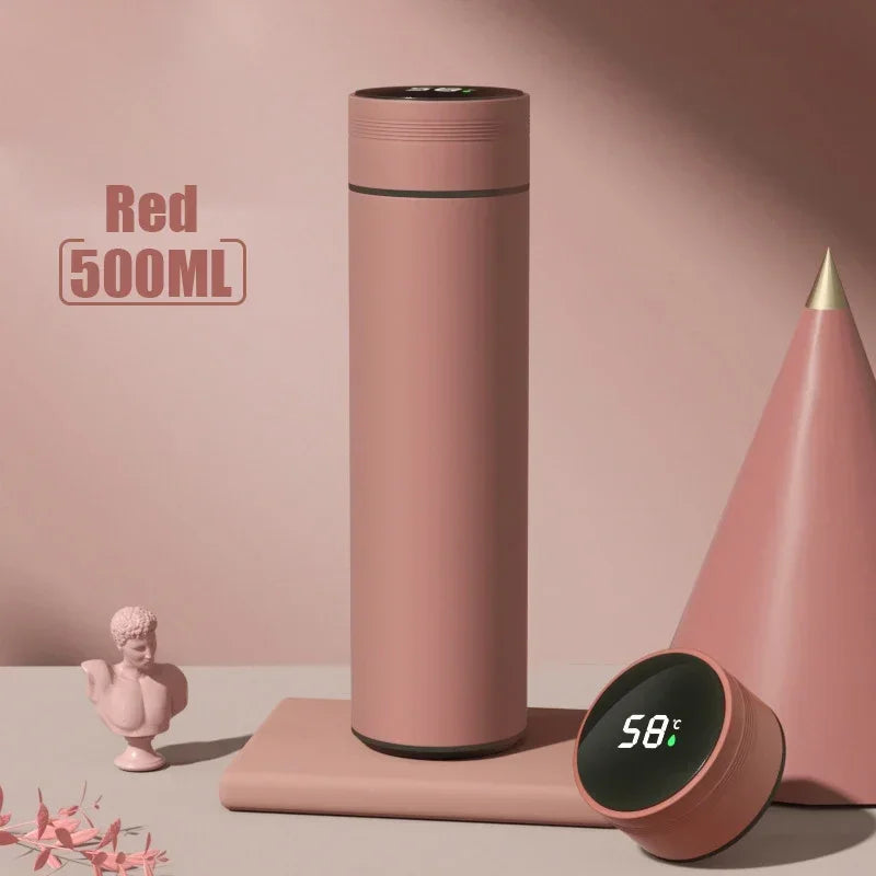 Thermos da 500 ml con display temperatura, acciaio inox, doppia parete, 24 h…