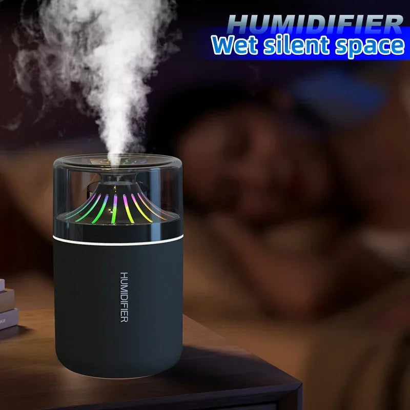 Umidificatore auto a luce graduale, spray delicato e silenzioso