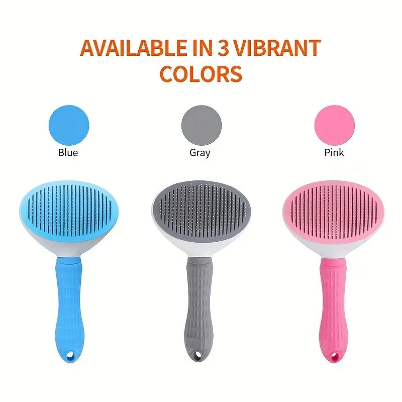 Pet Hair Removal Comb per Cani - Slicker Brush con Funzione Automatica