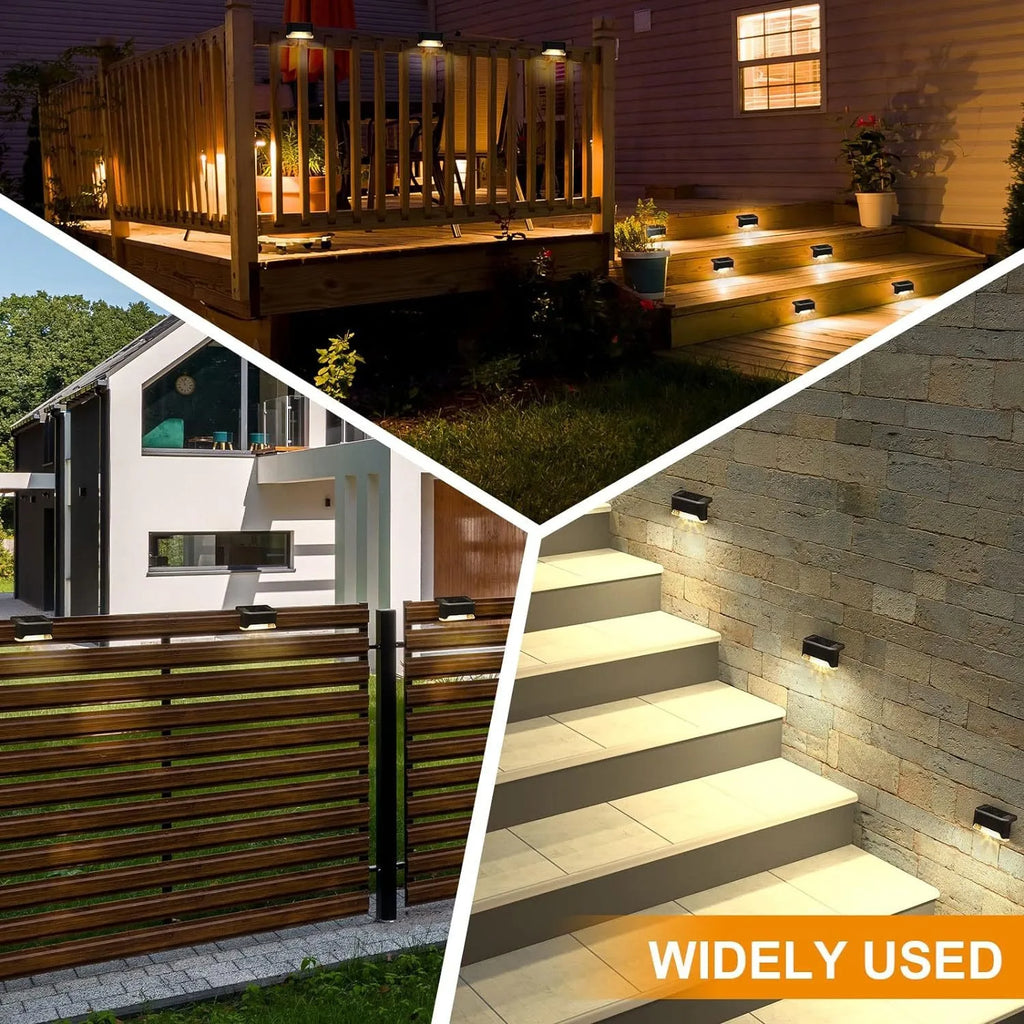 Lampada Solare a LED per Scale e Giardino – Pack da 4-32 Unità Impermeabili