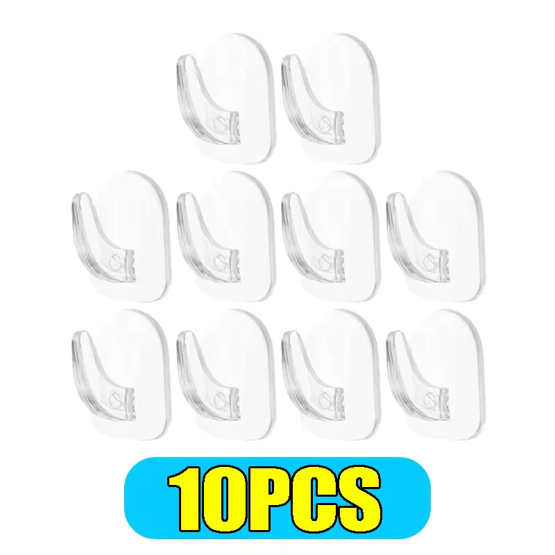 Mini Ganci Trasparenti Autoadesivi per Parete – Set da 10/20/30/50 Pezzi