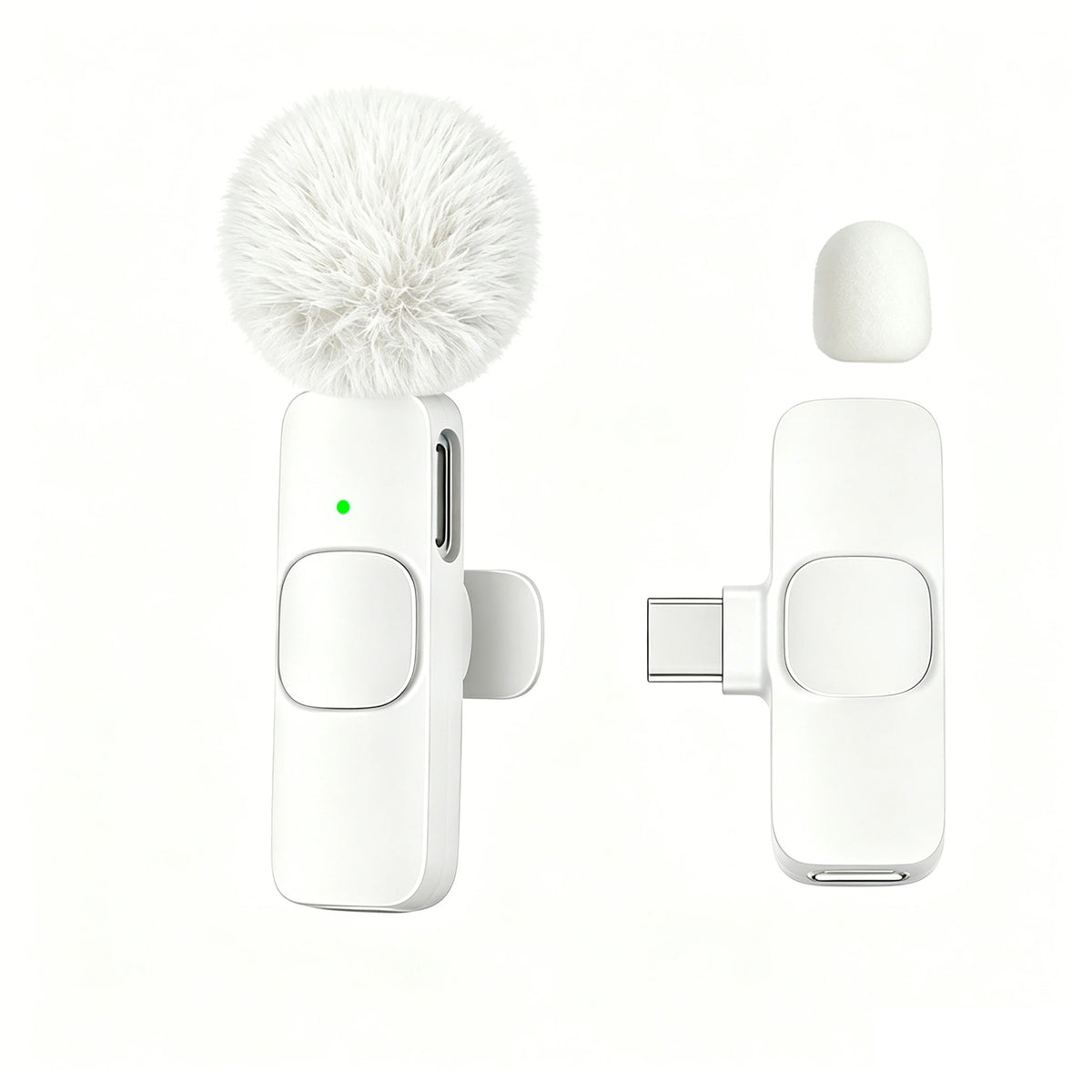 Microfono Lavalier Wireless Type‑C con Bassa Latenza e Raggio 30 m – Plug & Play