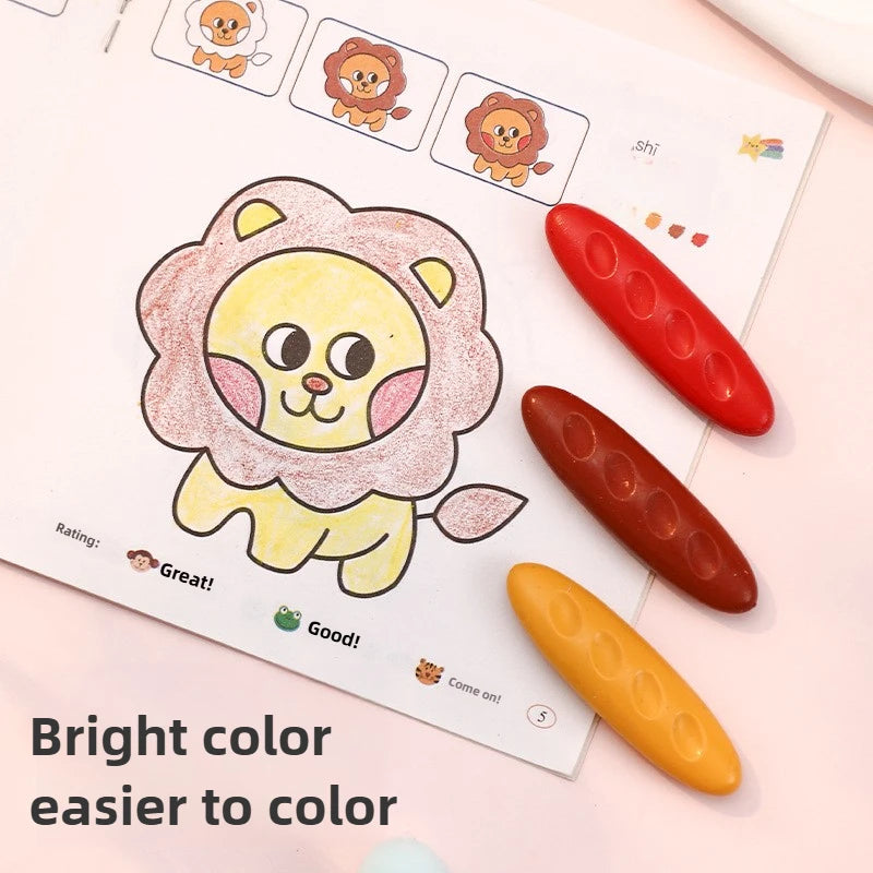 12/24/36 washable toddler crayons – non‑toxic, no‑mess, hole‑type for kids