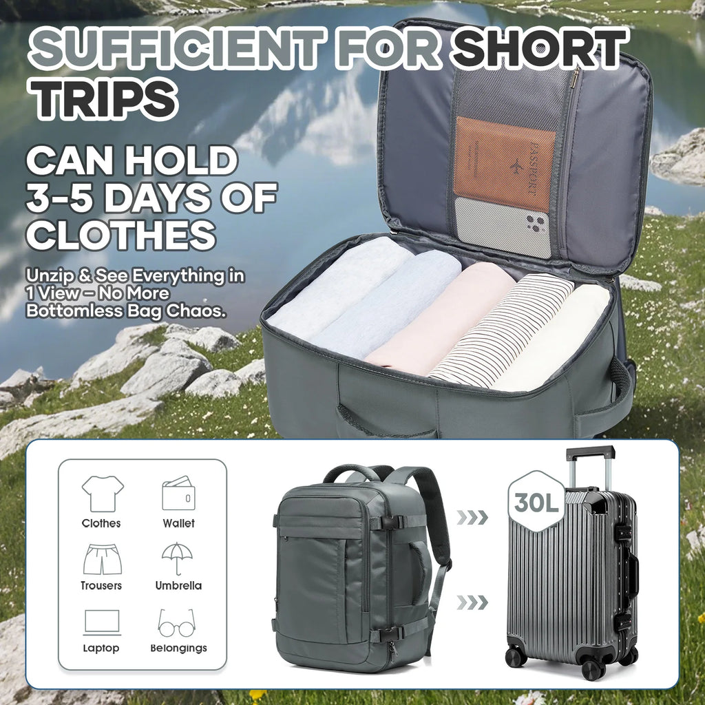 Sac à dos de voyage sous siège pour bagage cabine Ryanair 40x30x20, sac de cabine Cabin Fly, sac à dos d'extérieur, sac d'école pour ordinateur portable et livres