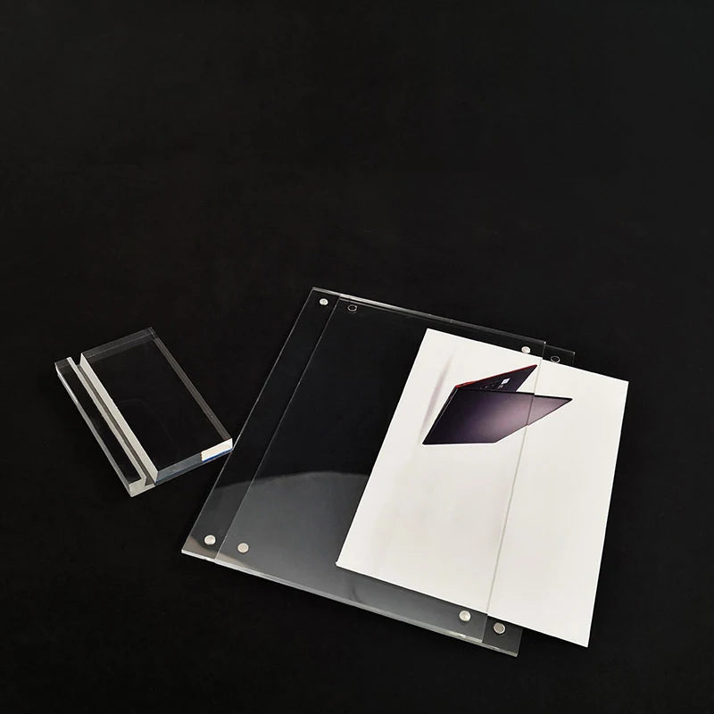 Acrylic Desktop Display Frame Transparent Photo Frame Poster Display Stand Postcard Certificates Price Tags Display Frame