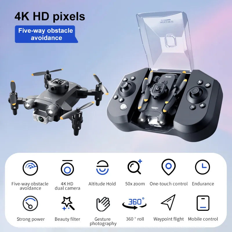 Drone V30 WiFi FPV 4K, Pieghevole e Anti-ostacoli – Regalo per adulti e bambini