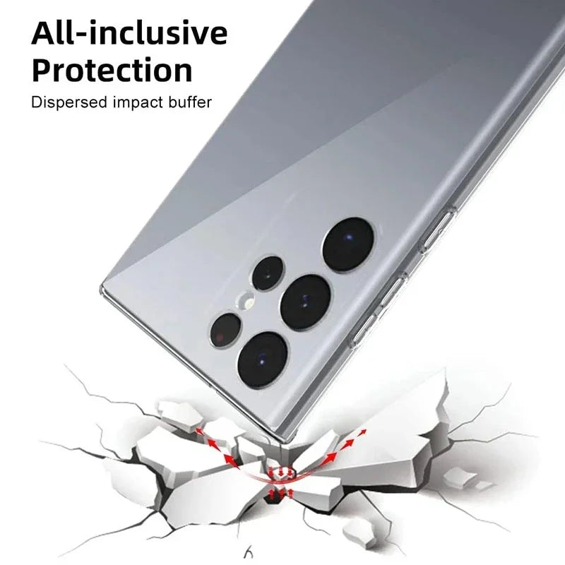 Soft Silicone Clear Phone Case For Samsung A53 A13 A52 A12 A54 A16 A55 A52S S25 S24 S22 S21 S23 Ultra S20 FE Galaxy Note 20Ultra