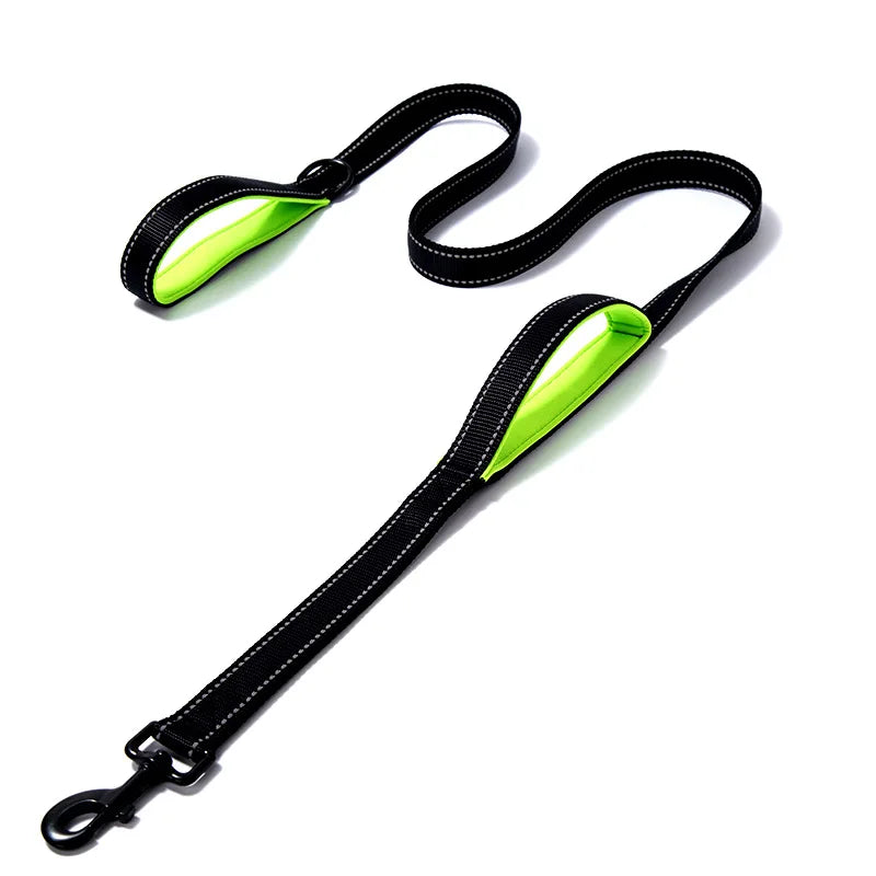 Guida Doppia Padded Nylon Riflettente per Addestramento Cani