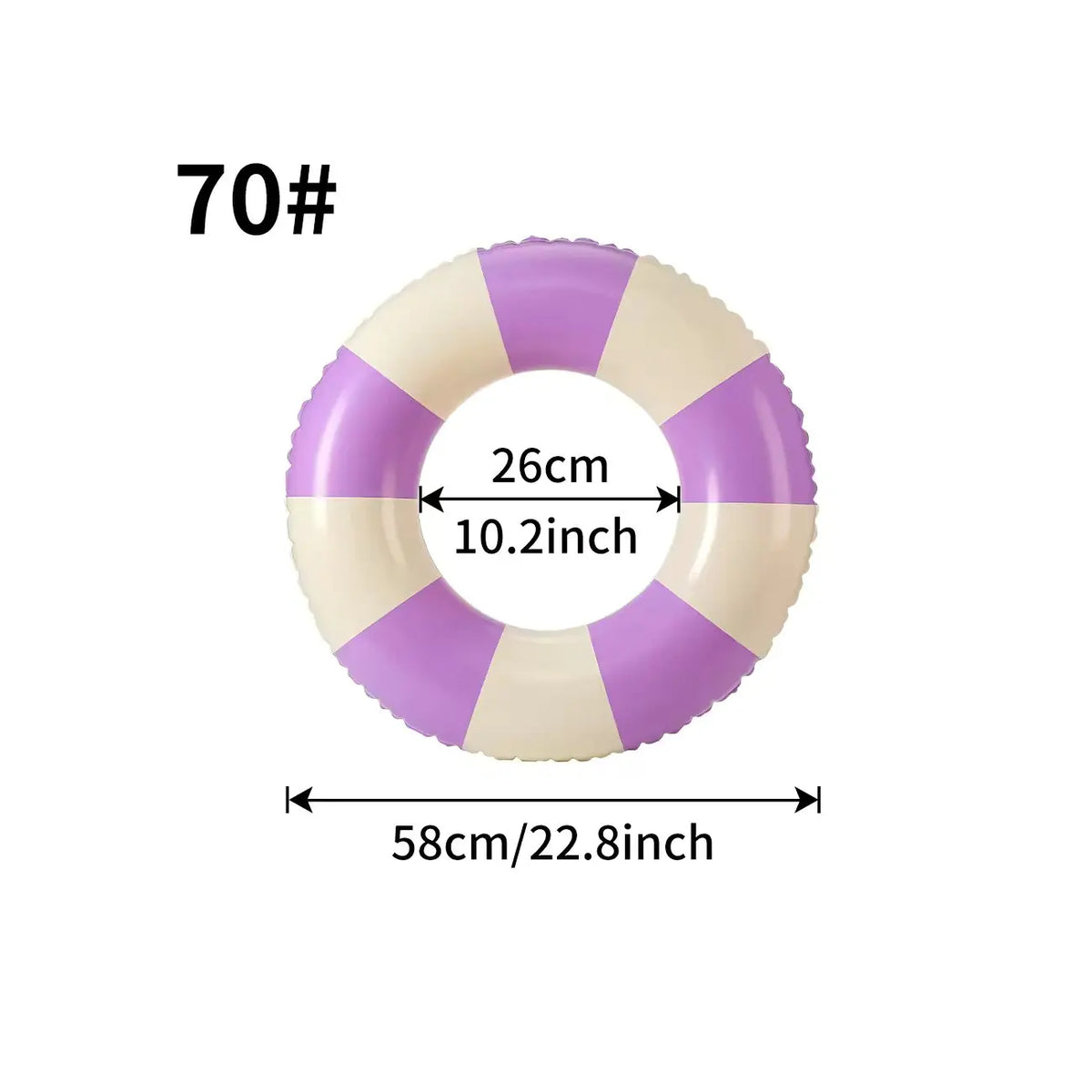 Anello gonfiabile da nuoto a righe classiche – ideale per mare e piscina