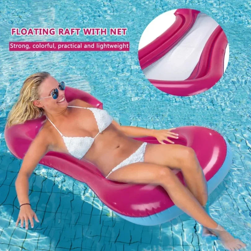 Materasso gonfiabile pieghevole per piscina – letto galleggiante ergonomico