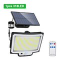 Lampada Solare da Esterno con Sensore Movimento, 3 Teste LED, IP65