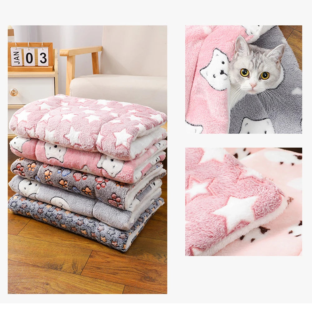 Coussin de couchage épais, confortable et chaud pour petit chat, tapis de canapé d'hiver doux pour la peau et mignon pour lit de chiot et accessoires pour chien moyen