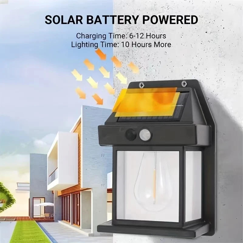 Lampada da parete solare LED impermeabile per giardino e recinzione