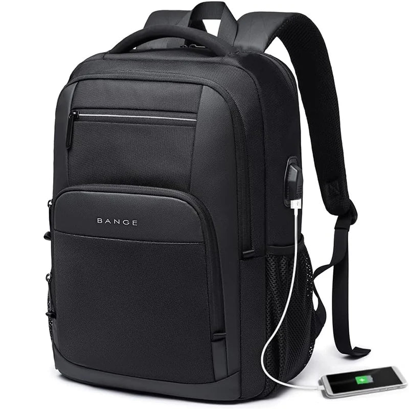 Sac à dos imperméable 15,6" avec port USB et poches pour ordinateur portable – Léger et polyvalent