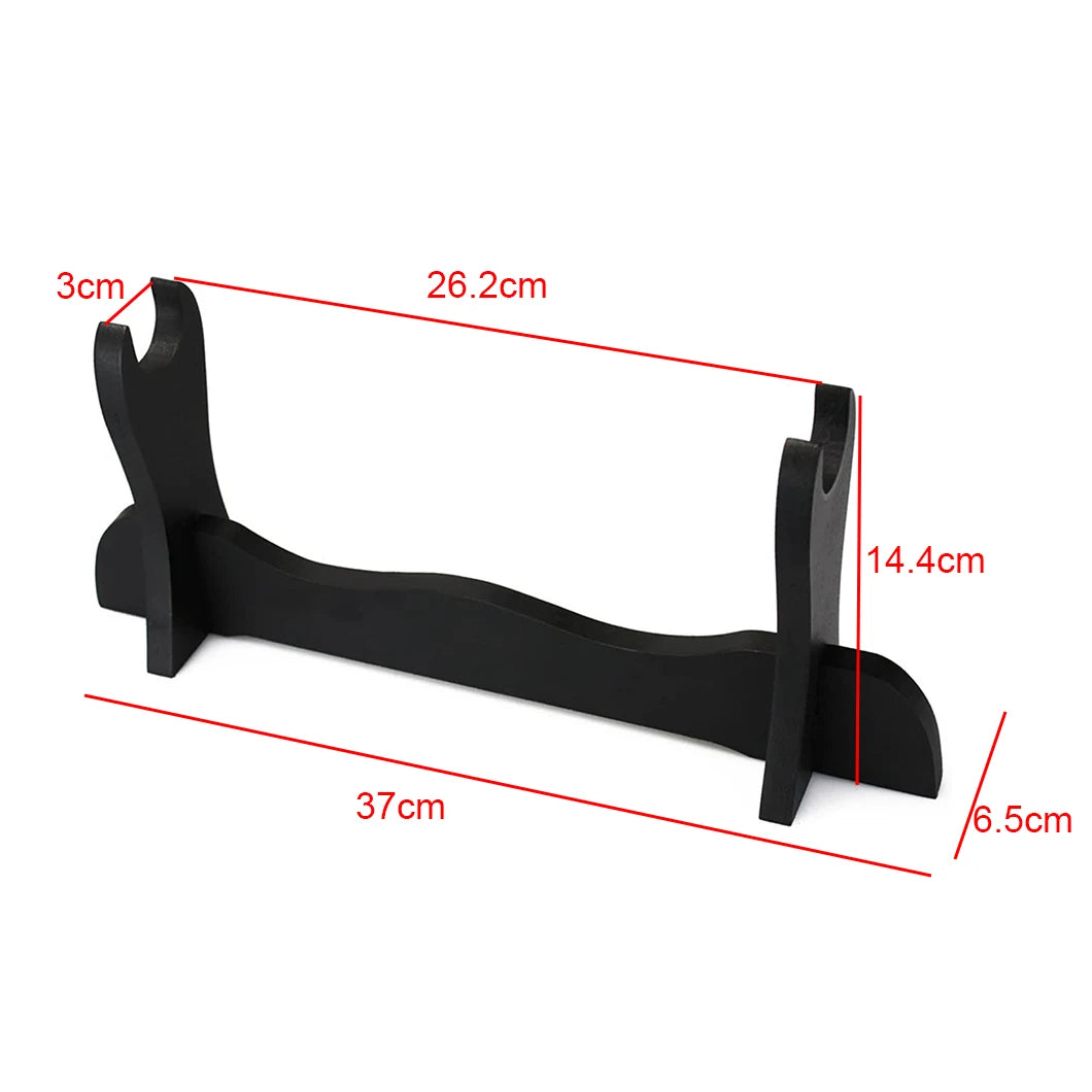 Large Sword Display Stand Holder 1/2 Layer Wooden Samurai Sword Desktop Display Rack for Katana Wakizashi Tanto Wand Organizer
