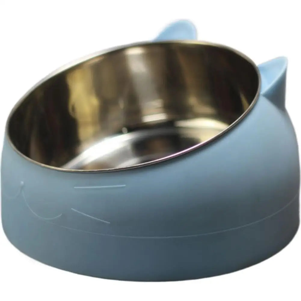 Ciotola per Gatto in Acciaio Inox Inclinata 15°, Base Antiscivolo e Design…