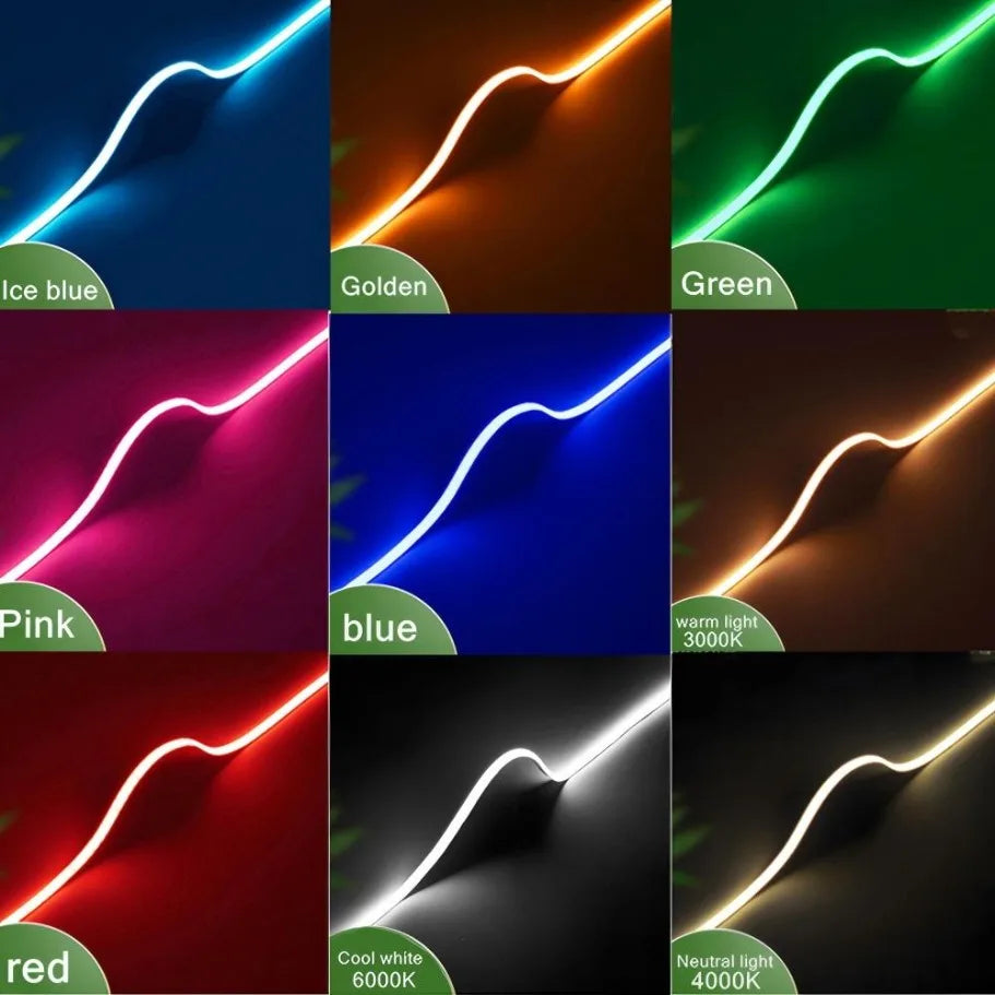 Striscia LED COB Ultra Sottile 12V 400 LED/m, Dimmabile, 3mm, Colori Multipli