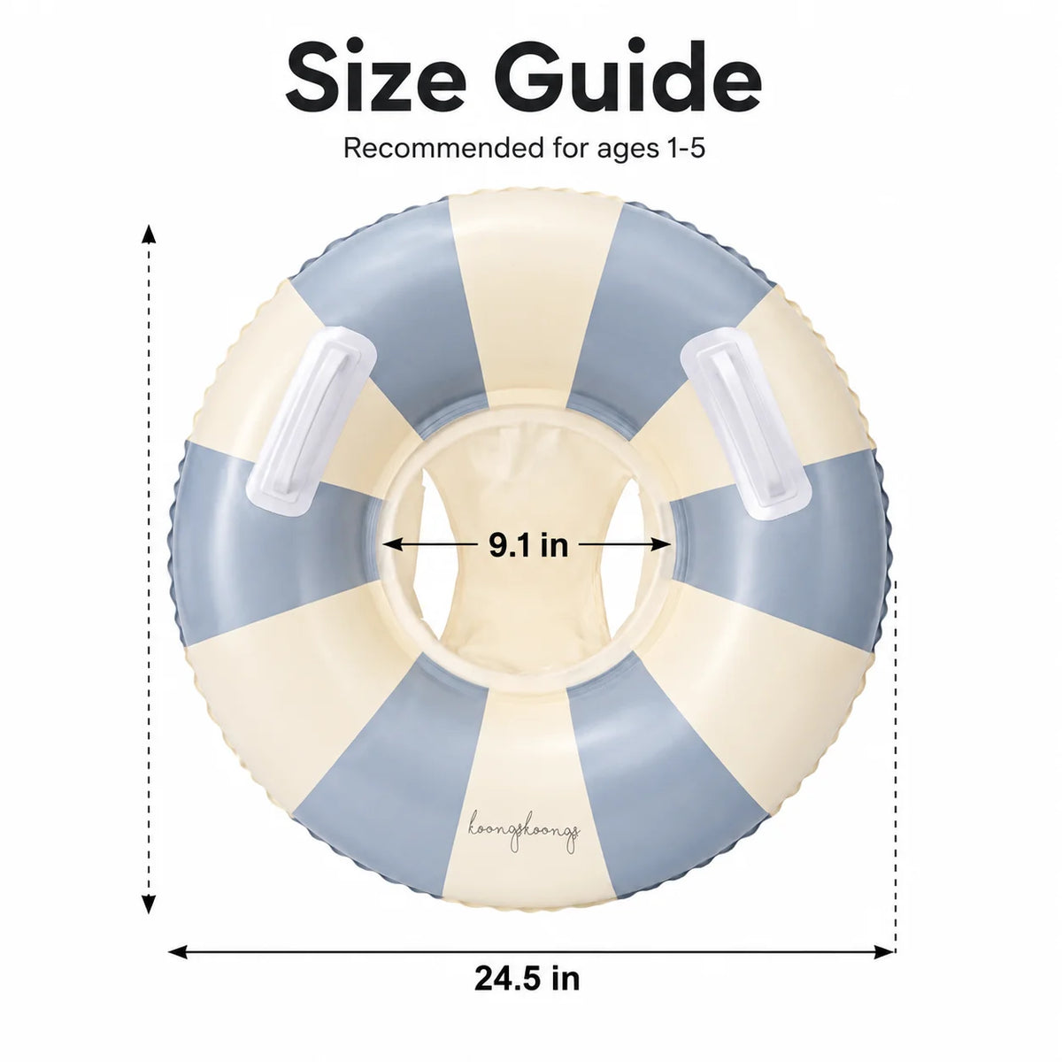 Gonfiabile Baby Swim Ring con Copertura Solare – Sedile a Strisce per Bambini
