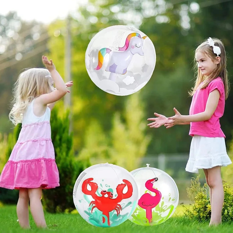 Rooxin Unicorn Swimming Pool Party Inflatable Beach Ball Pool Float Swimming Ring Summer Water Play Pool Party Accessories