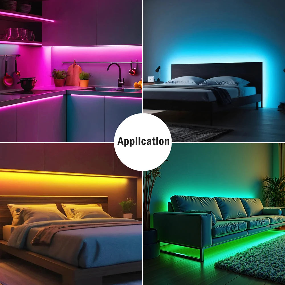 Striscia LED COB 5V 320 LED/m, RGB, tagliabile, autoaderente, con box CR2032