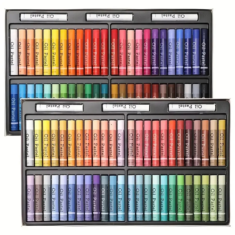 Professional Oil Pastels Set - Medium Point, High-Quality Soft Crayons for Artists, 12/24/36/48 Colors