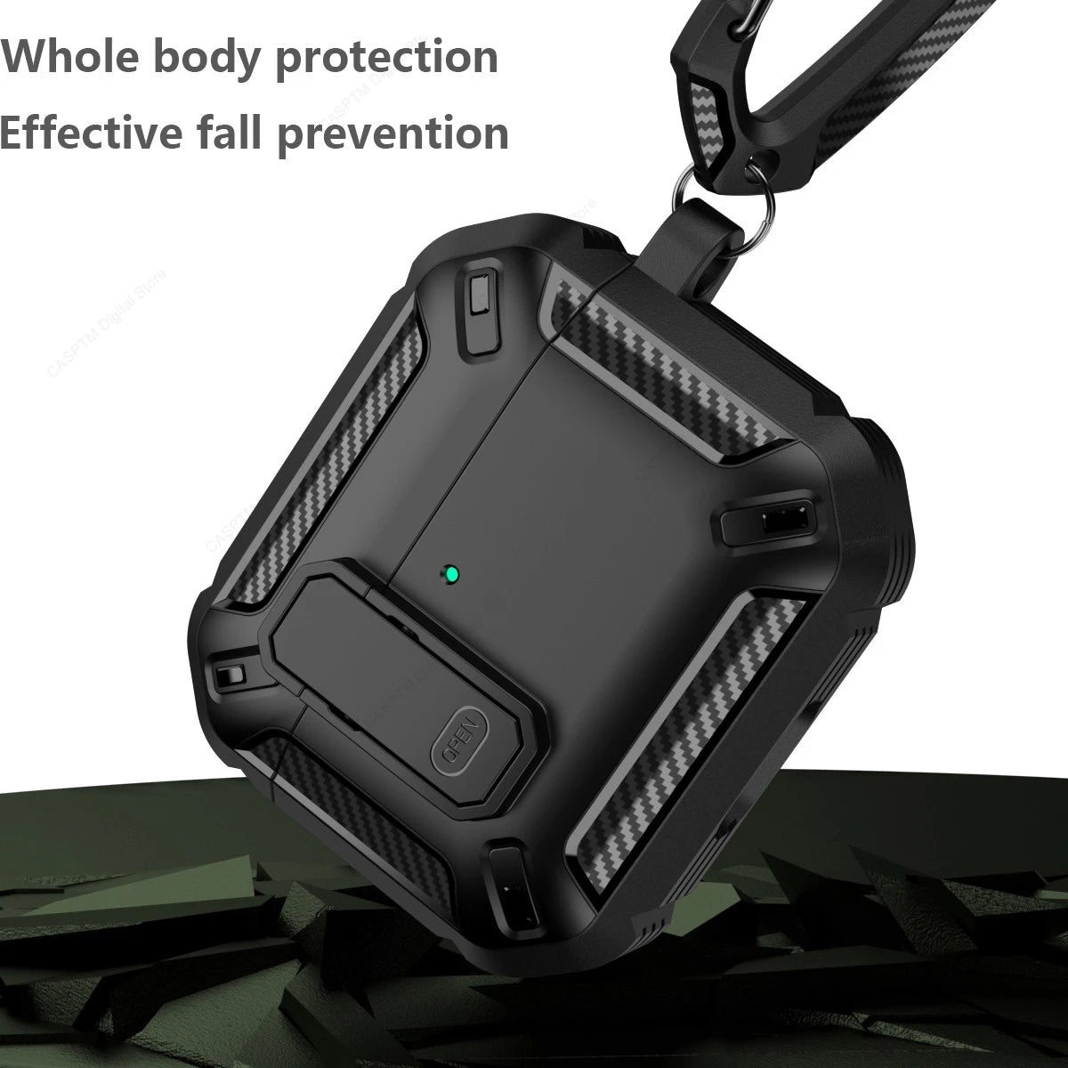 Security Lock Case For AirPods 4 4th Gen Cover TPU PC Protective Cases For Apple AirPods 5 Fundas Earphone Accessories With Hook