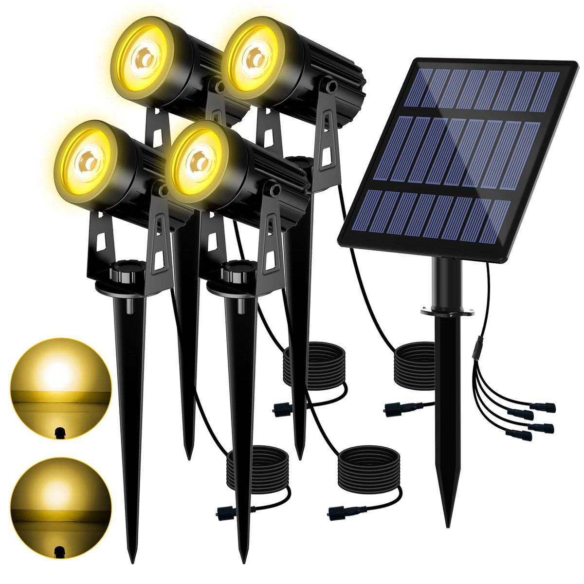 Lampada da Giardino Solare LED 3000K/6000K/RGB, IP65, 5 m, Dimmabile