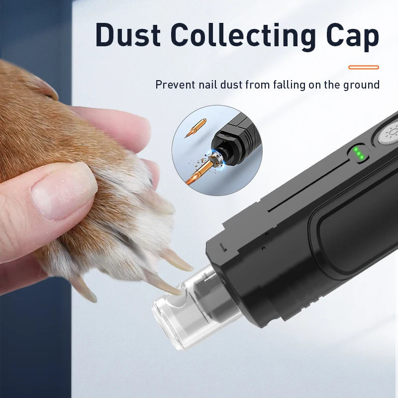 Mitridora elettrica per unghie cani e gatti con luce LED ricaricabile
