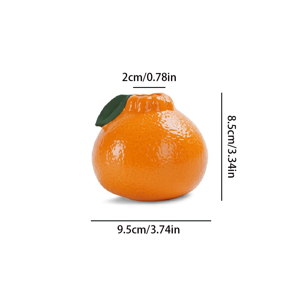 Vaso in ceramica arancione a forma di frutta – decorazione tavolo elegante