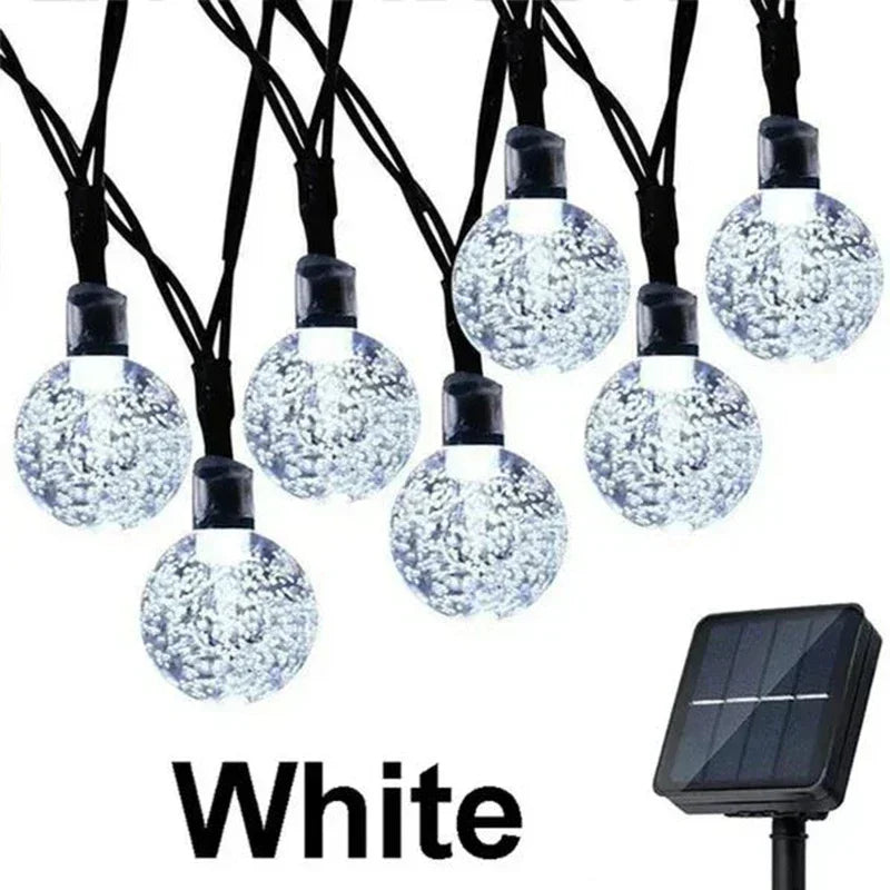 Luci a LED solari per esterno, catena decorativa 8 modalità, impermeabili IP65