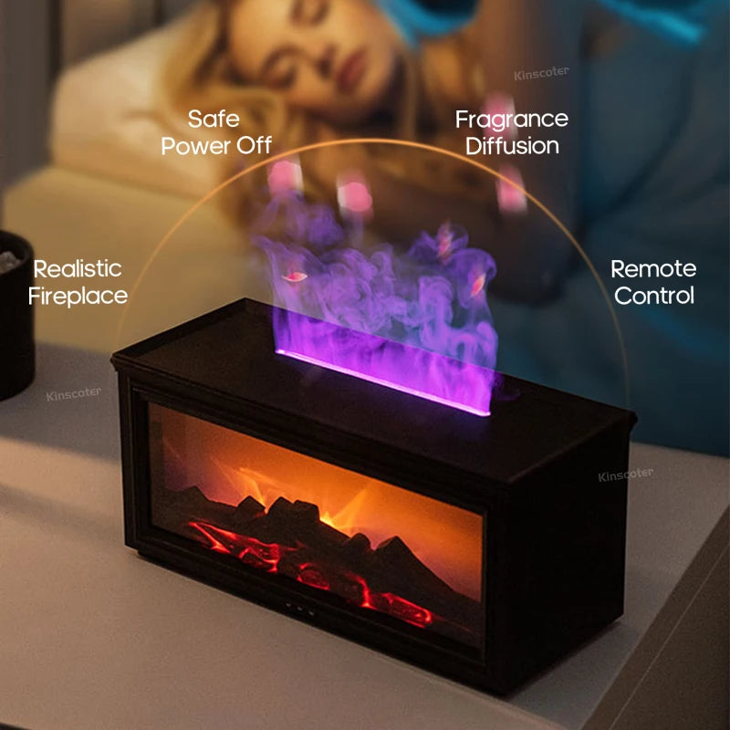 Diffusore Aroma con Fiamma Simulata e Umidificatore Ultrasonico 280ml