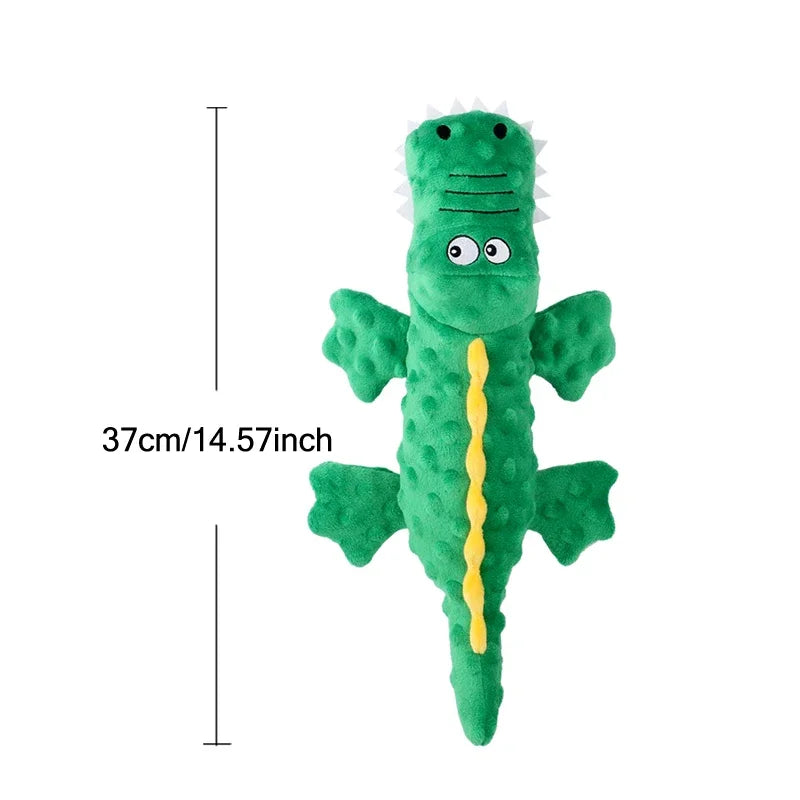Gioco Morbido di Peluche a Forma di Coccodrillo con Squeak per Cani e Gatti