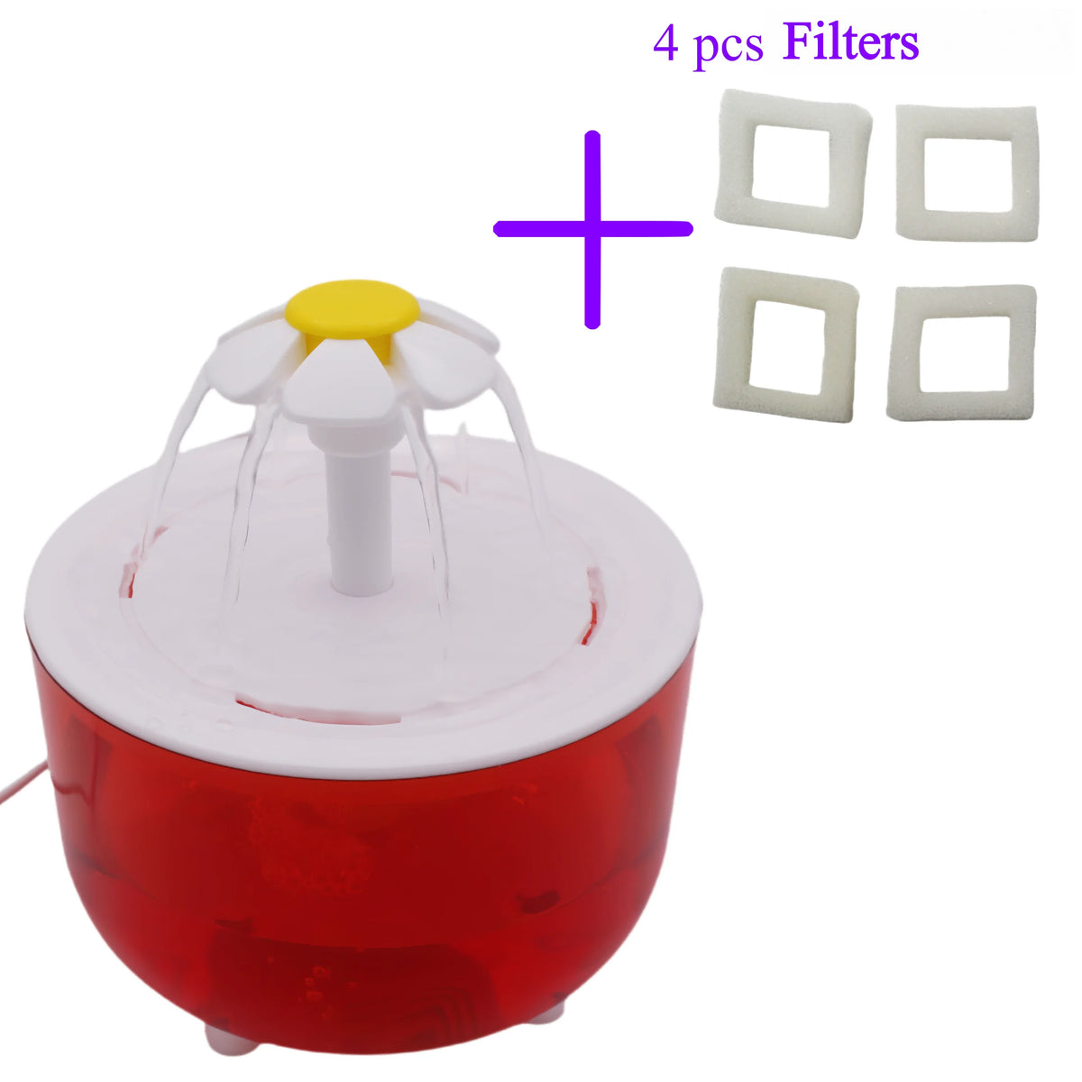 Fontana d'acqua per gatti 1200 ml con filtro 4‑stadio e ricarica USB