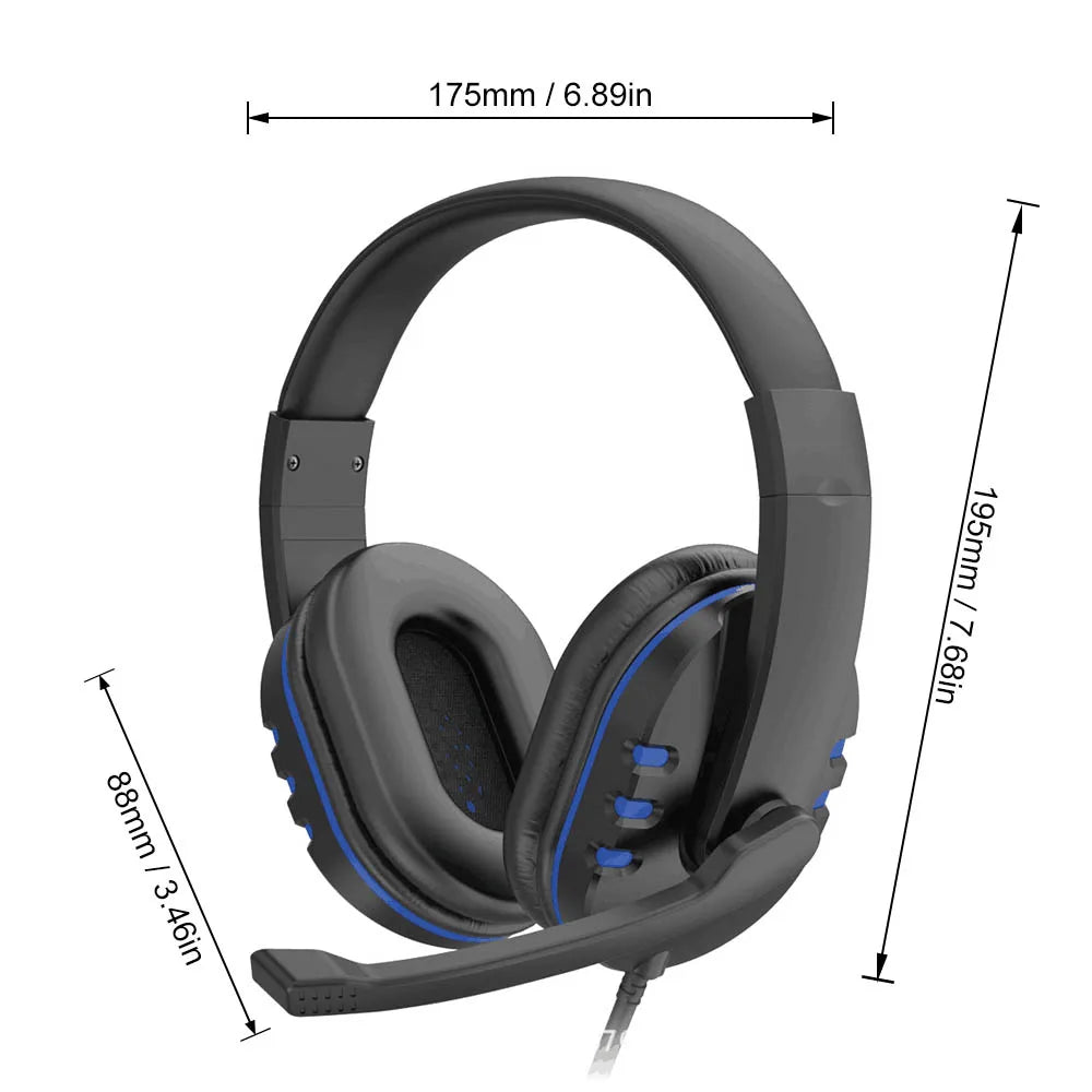 Headset Gaming Wired 3.5 mm con Microfono e Volume – Compatibile Xbox, PS4, PC