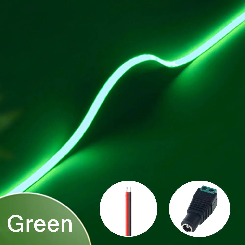 Striscia LED COB Ultra Sottile 12V 400 LED/m, Dimmabile, 3mm, Colori Multipli