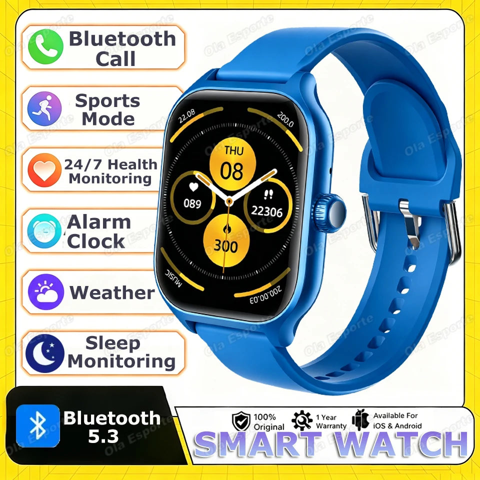 Smartwatch 2026 con ECG, Monitor Cardio, Oxygen, GPS e Chiamate Bluetooth