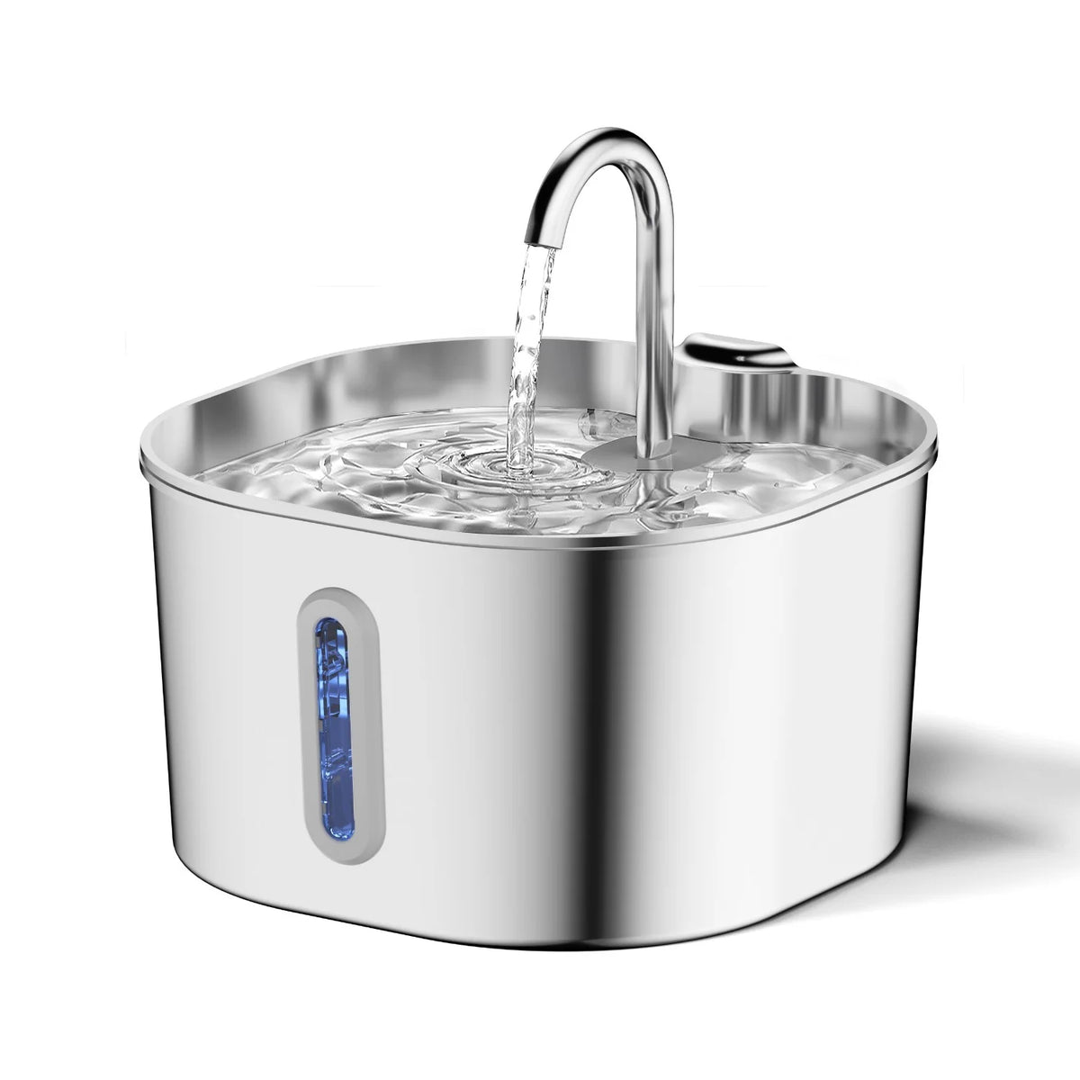 Fontana per Gatti Automatica 2.2L, Acciaio Inox, Pompa Silenziosa