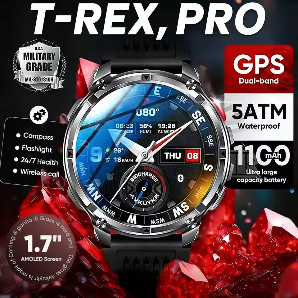 Smartwatch militare T‑Rex 3 Pro 1100 mAh GPS waterproof 5ATM – 1.73″ AMOLED