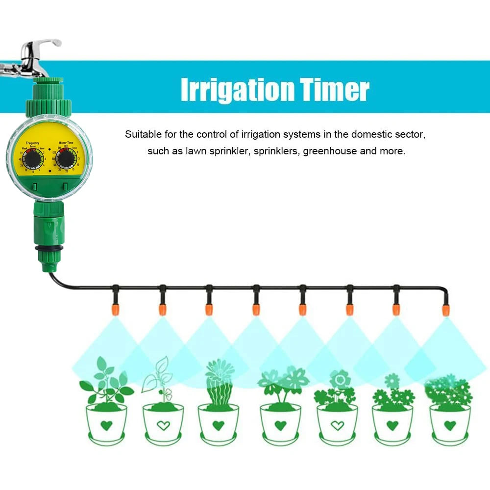 Timer elettronico automatico per irrigazione giardino – plastica resistente