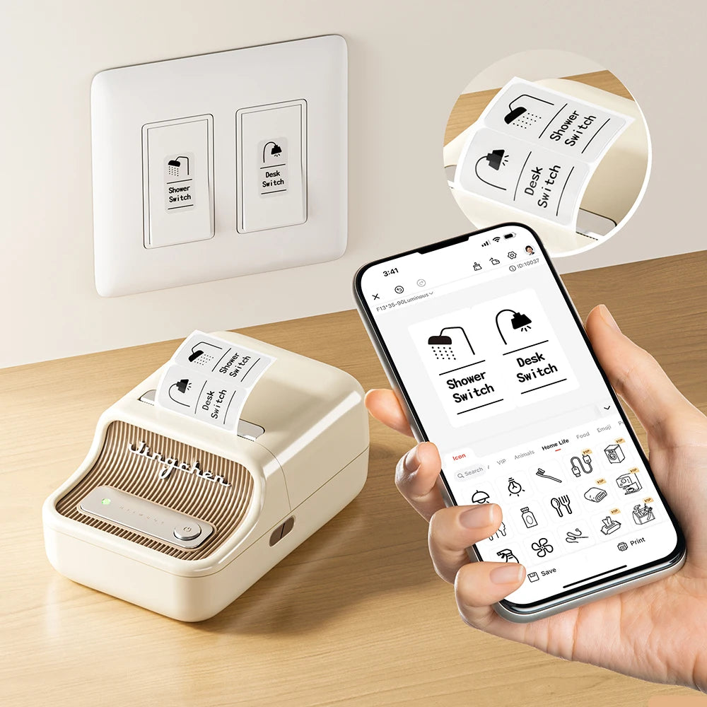 Stampante termica mini portatile – Etichette adesive Bluetooth 20‑50 mm