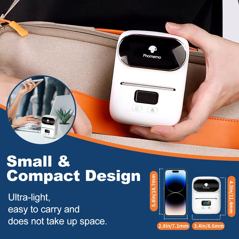 Stampante Etichette Portatile M110 – Stampa Termica Bluetooth 203 dpi