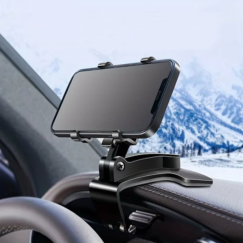 Supporto per cellulare da auto rotante 360°, compatibile 4‑7 pollici