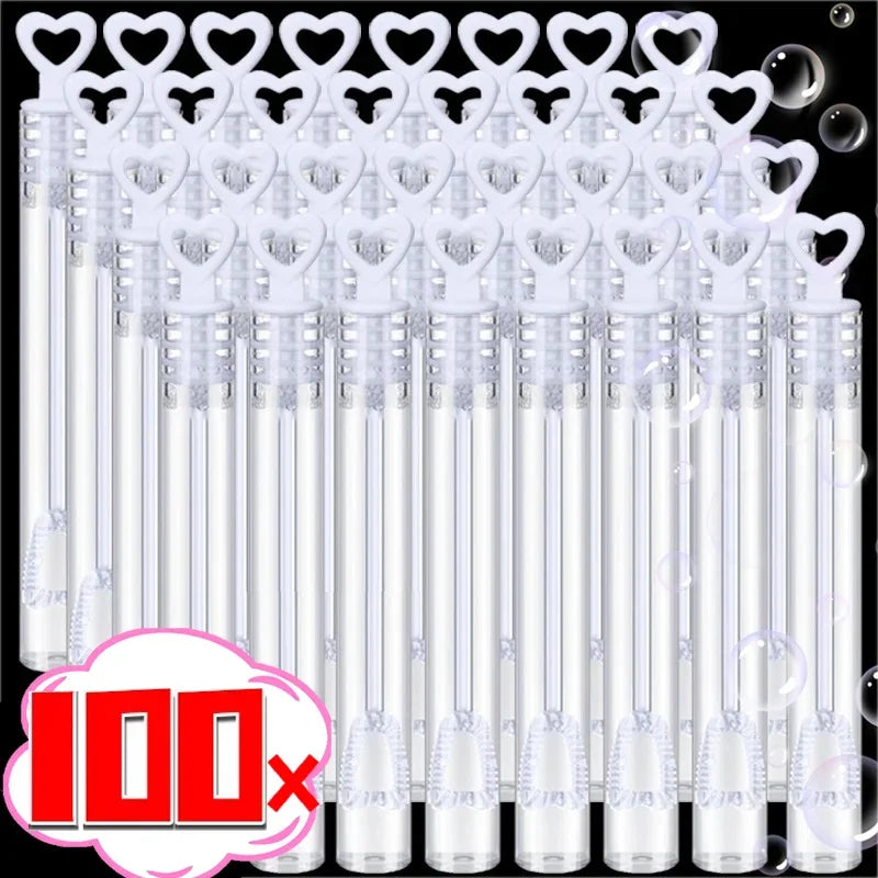 Bastoncini a Bolle a Forma di Cuore – Set da 10/20/30/50/100 per Matrimoni e…