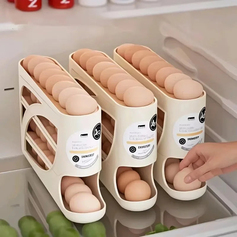 Porta uova refrigeratore con dispenser automatico a rotazione, capacità grande