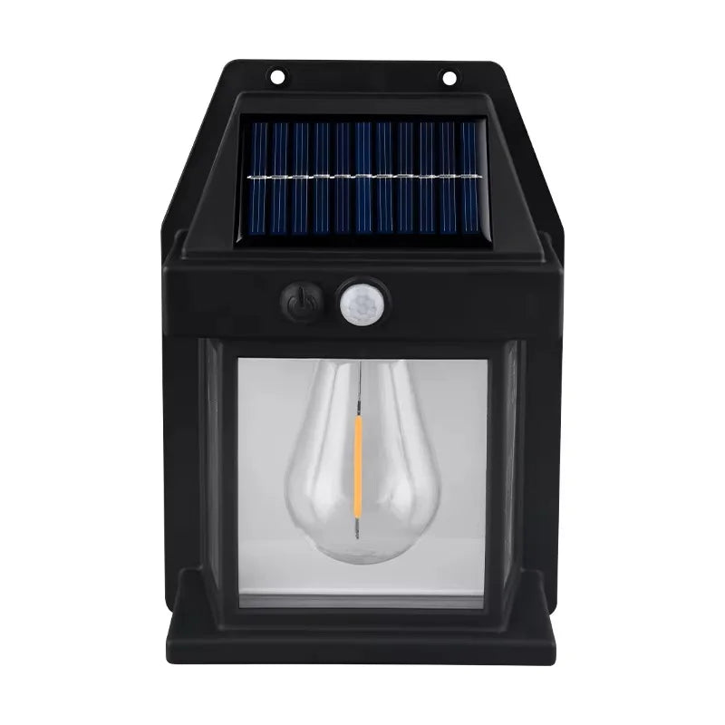 Lampada solare da parete con sensore movimento, 3 modalità, IP65, per giardino