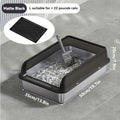 Lettiera per gatti extra large in acciaio inox con coperchio e tappetino…
